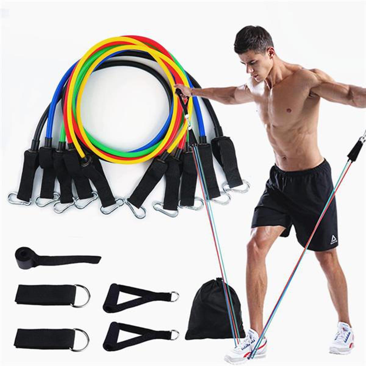 11 PCS Premium Resistance Bands Set β Build Strength & Tone Muscles