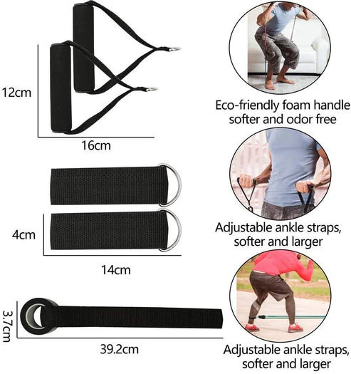 11 PCS Premium Resistance Bands Set β Build Strength & Tone Muscles