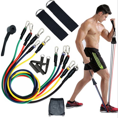 11 PCS Premium Resistance Bands Set β Build Strength & Tone Muscles