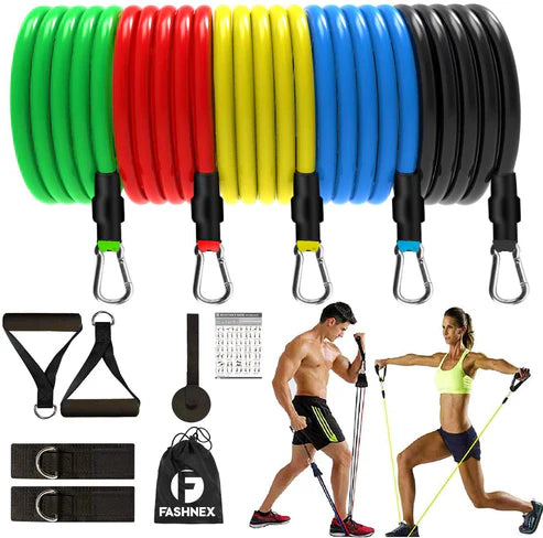 11 PCS Premium Resistance Bands Set — Build Strength & Tone Muscles