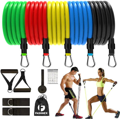 11 PCS Premium Resistance Bands Set — Build Strength & Tone Muscles